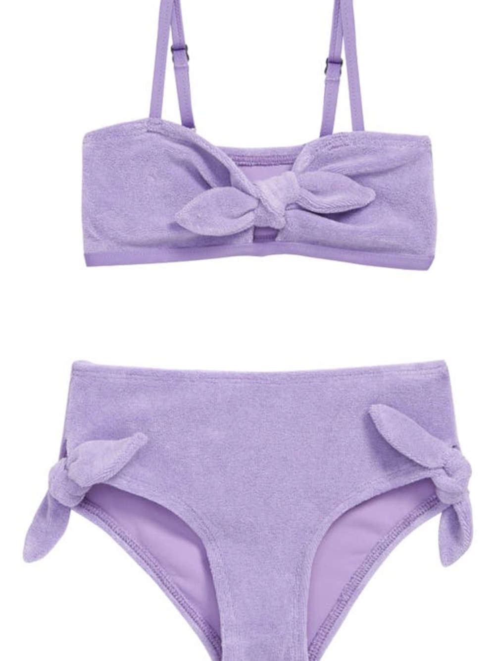 NWT Zimmermann Lilac Bow Terry Two-Piece Kids Swim Set